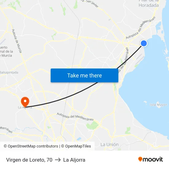 Virgen de Loreto, 70 to La Aljorra map