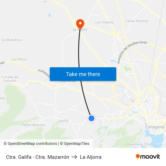 Ctra. Galifa - Ctra. Mazarrón to La Aljorra map