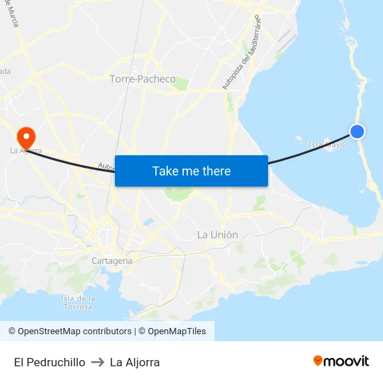 El Pedruchillo to La Aljorra map
