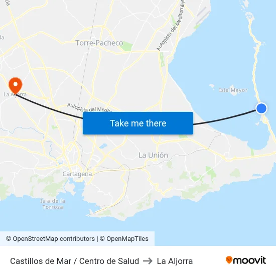Castillos de Mar / Centro de Salud to La Aljorra map