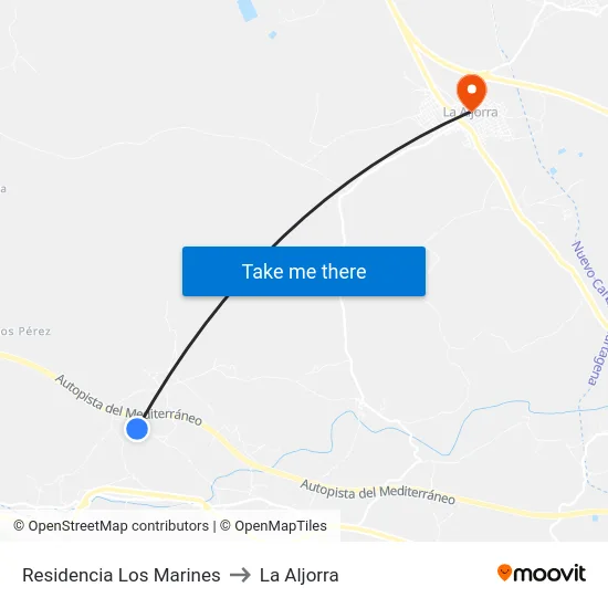 Residencia Los Marines to La Aljorra map
