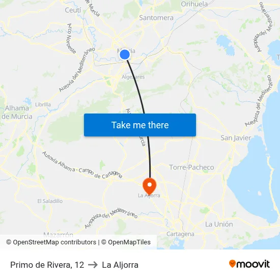 Primo de Rivera, 12 to La Aljorra map