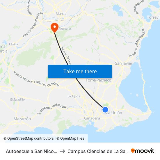 Autoescuela San Nicolás to Campus Ciencias de La Salud map