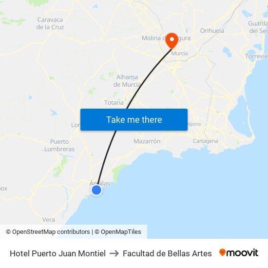 Hotel Senator to Facultad de Bellas Artes map