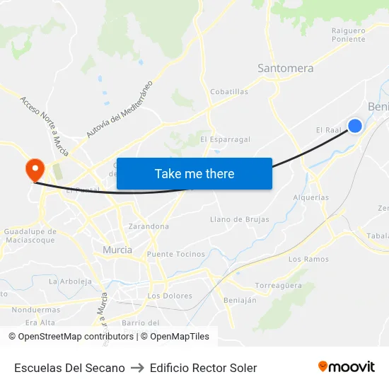 Escuelas Del Secano to Edificio Rector Soler map