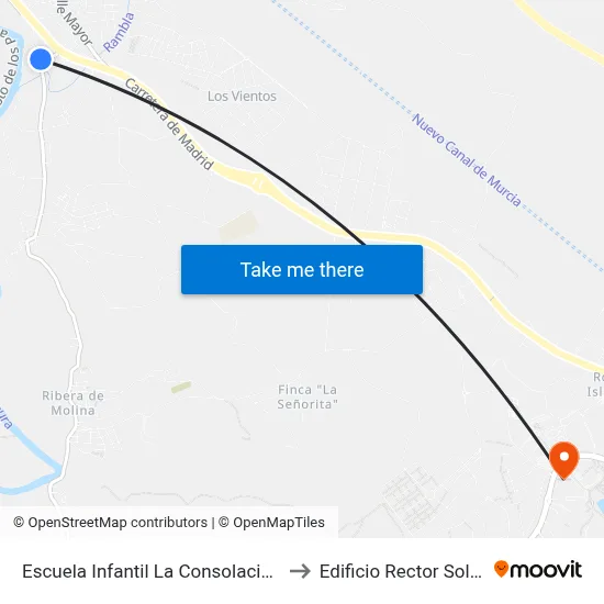 Escuela Infantil La Consolación to Edificio Rector Soler map