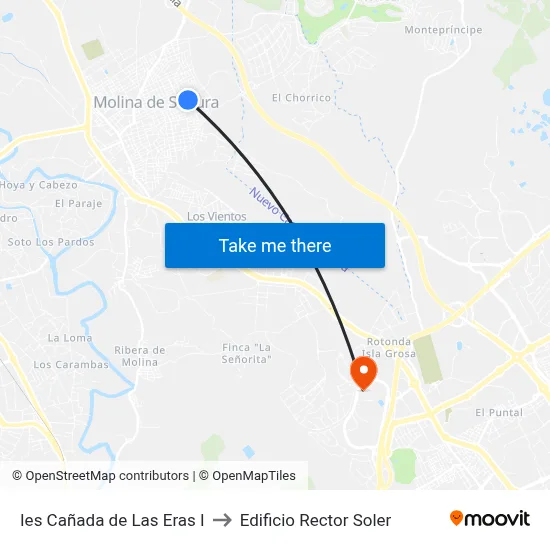Ies Cañada de Las Eras I to Edificio Rector Soler map