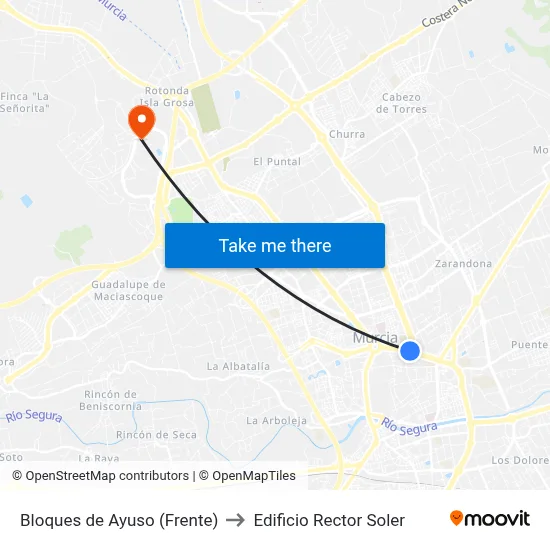 Bloques de Ayuso (Frente) to Edificio Rector Soler map