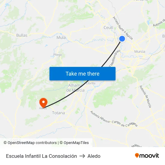 Escuela Infantil La Consolación to Aledo map