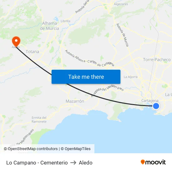 Lo Campano - Cementerio to Aledo map