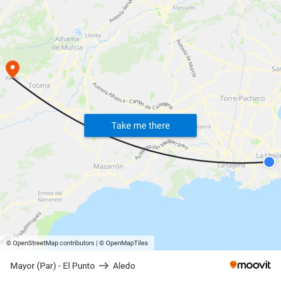 Mayor (Par) - El Punto to Aledo map