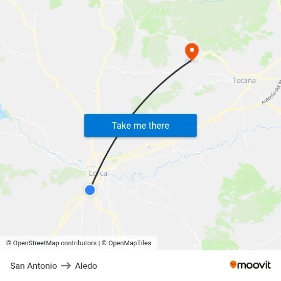 San Antonio to Aledo map