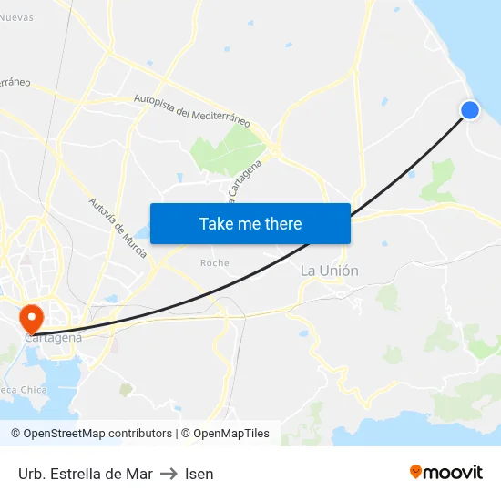Urb. Estrella de Mar to Isen map