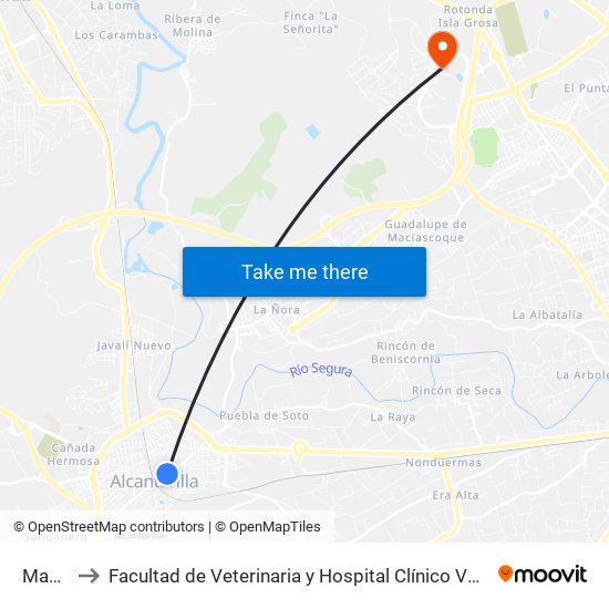 Manila to Facultad de Veterinaria y Hospital Clínico Veterinario map