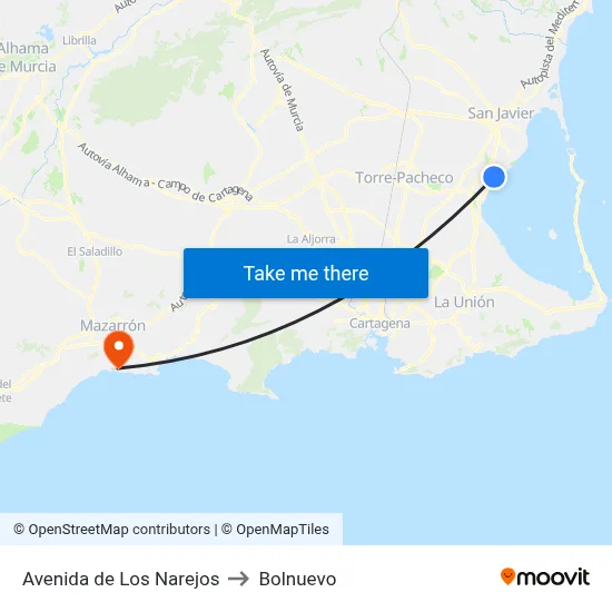 Avenida de Los Narejos to Bolnuevo map