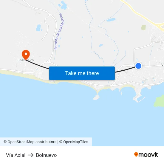 Vía Axial to Bolnuevo map