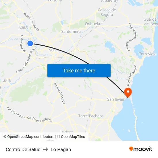 Centro De Salud to Lo Pagán map