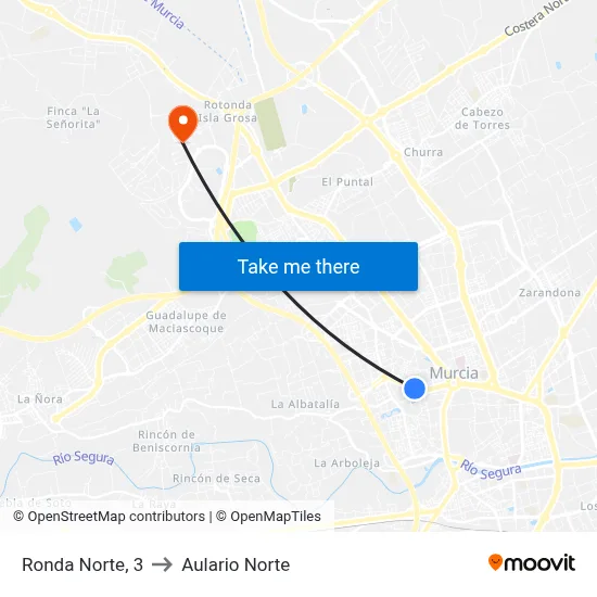 Ronda Norte, 3 to Aulario Norte map