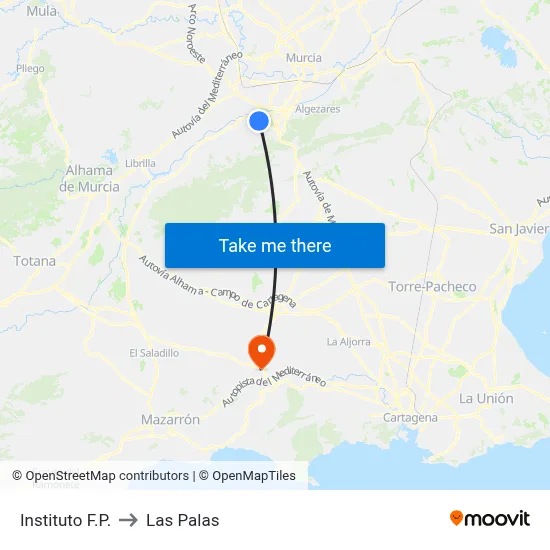 Instituto F.P. to Las Palas map