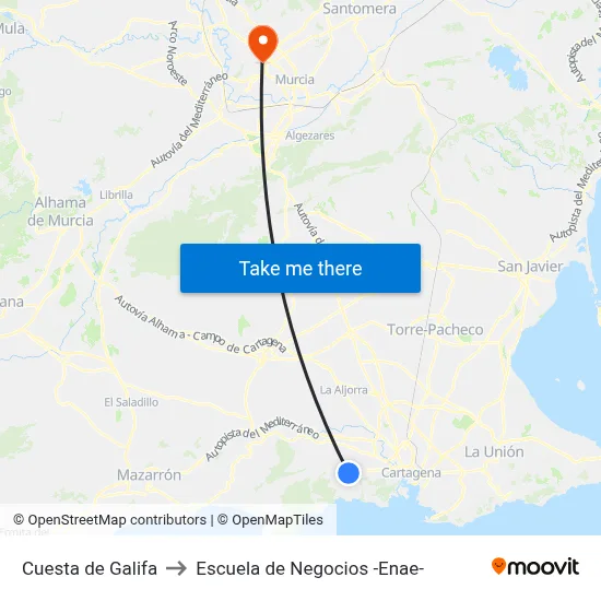 Cuesta de Galifa to Escuela de Negocios -Enae- map