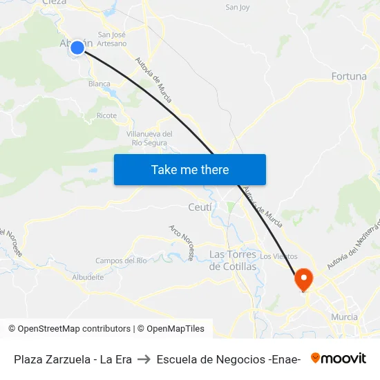 Plaza Zarzuela - La Era to Escuela de Negocios -Enae- map
