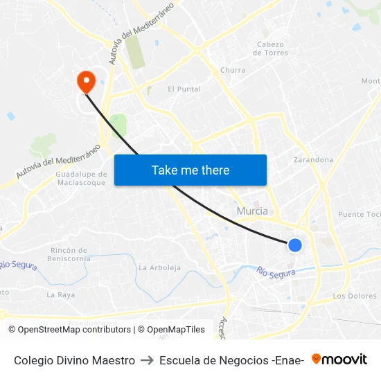 Colegio Divino Maestro to Escuela de Negocios -Enae- map