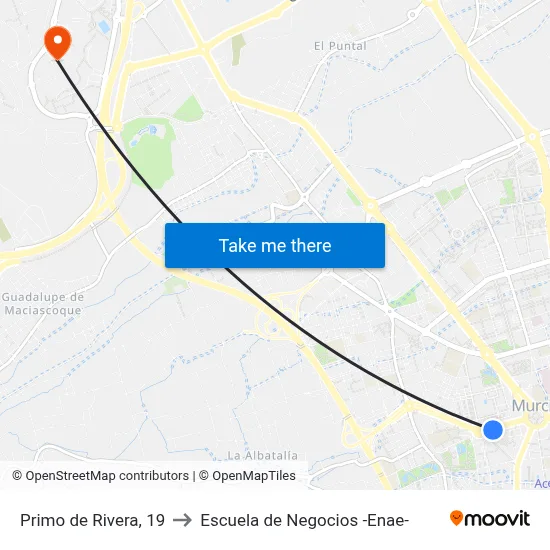 Primo de Rivera, 19 to Escuela de Negocios -Enae- map