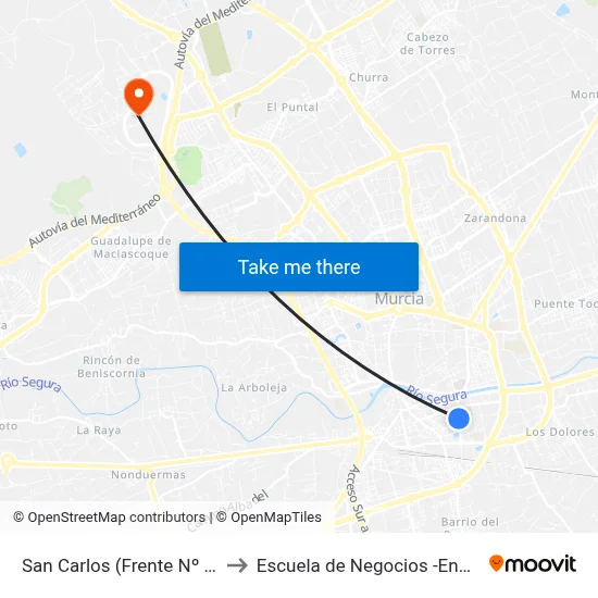 San Carlos (Frente Nº 5) to Escuela de Negocios -Enae- map