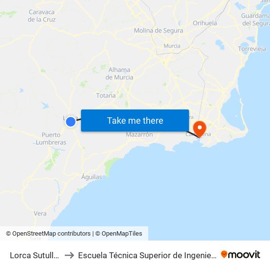 Lorca Sutullena (Bus C-2) to Escuela Técnica Superior de Ingeniería de Telecomunicaciones - Upct map