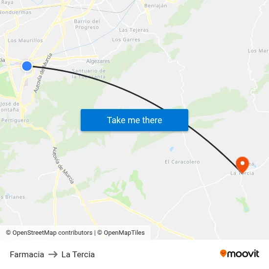 Farmacia to La Tercia map