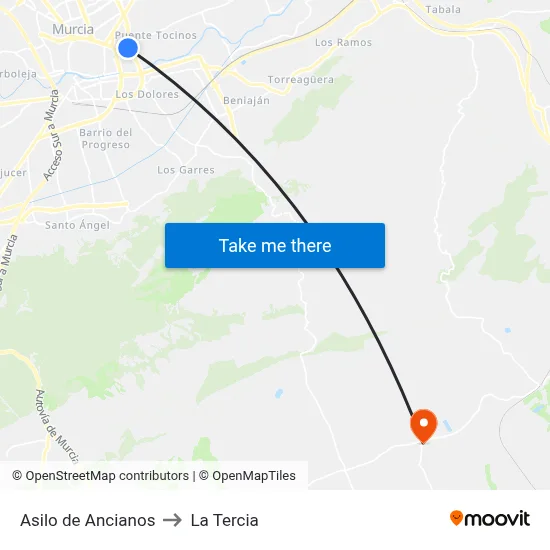 Asilo de Ancianos to La Tercia map