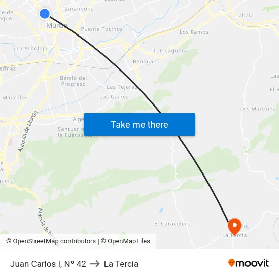 Juan Carlos I, Nº 42 to La Tercia map