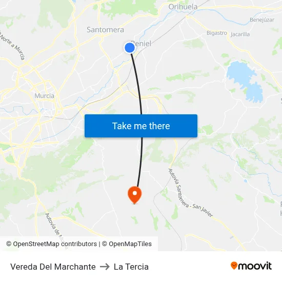 Vereda Del Marchante to La Tercia map