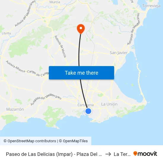 Paseo de Las Delicias (Impar) - Plaza Del Pescador to La Tercia map