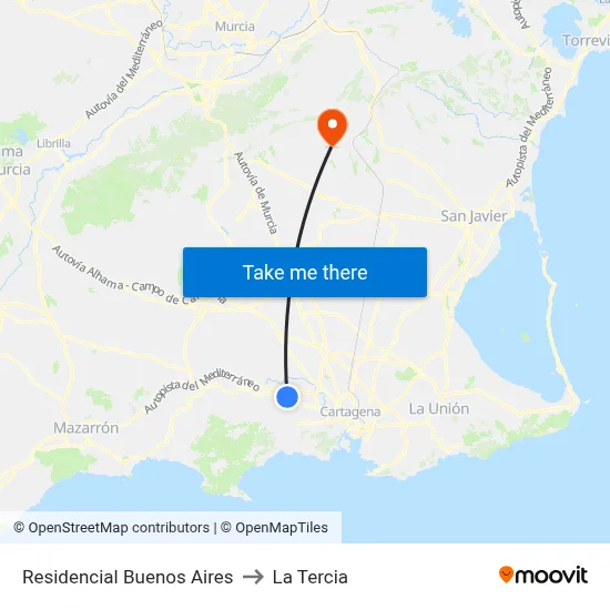 Residencial Buenos Aires to La Tercia map