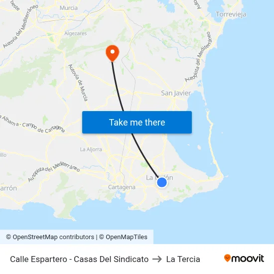 Calle Espartero - Casas Del Sindicato to La Tercia map