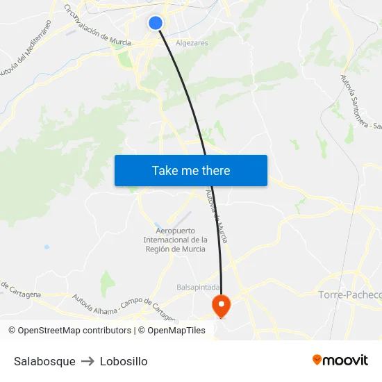 Salabosque to Lobosillo map