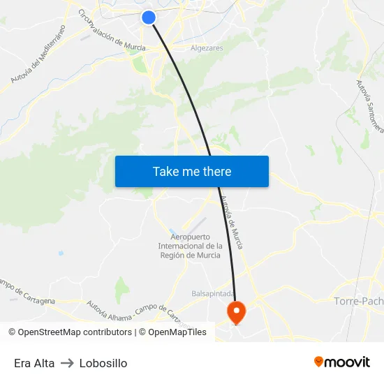 Era Alta to Lobosillo map