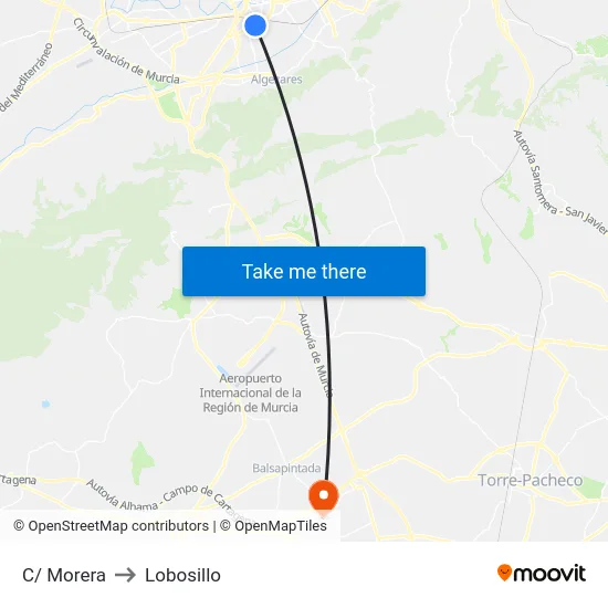 C/ Morera to Lobosillo map