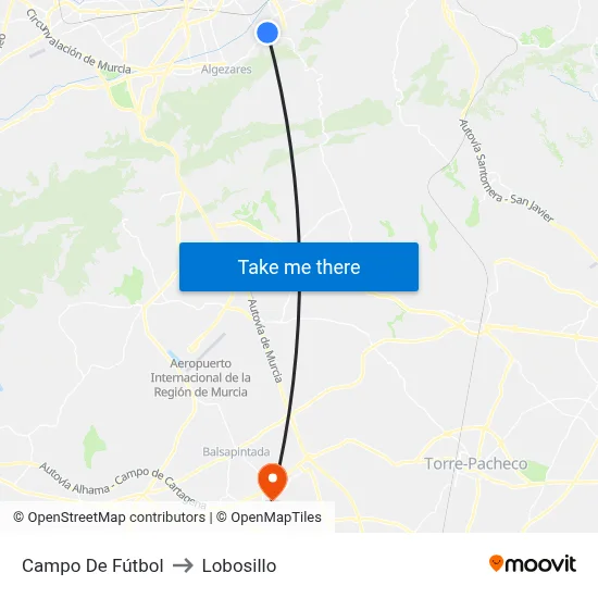 Campo De Fútbol to Lobosillo map