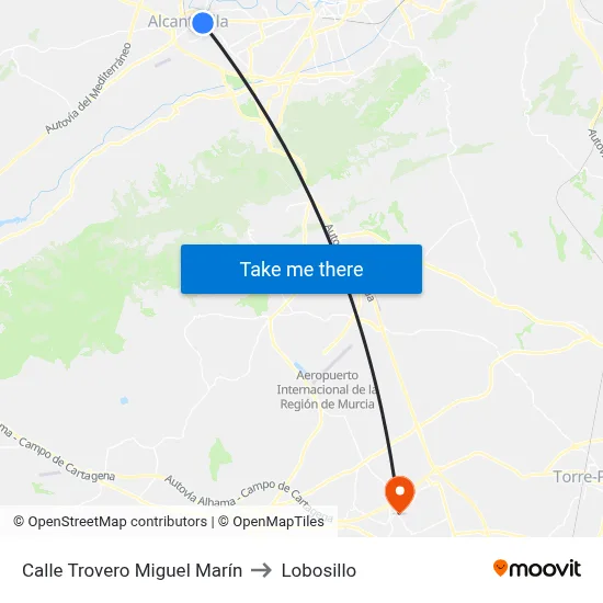 Calle Trovero Miguel Marín to Lobosillo map