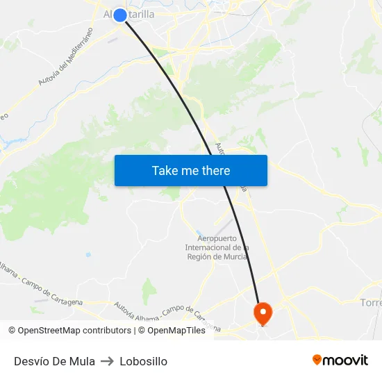 Desvío De Mula to Lobosillo map