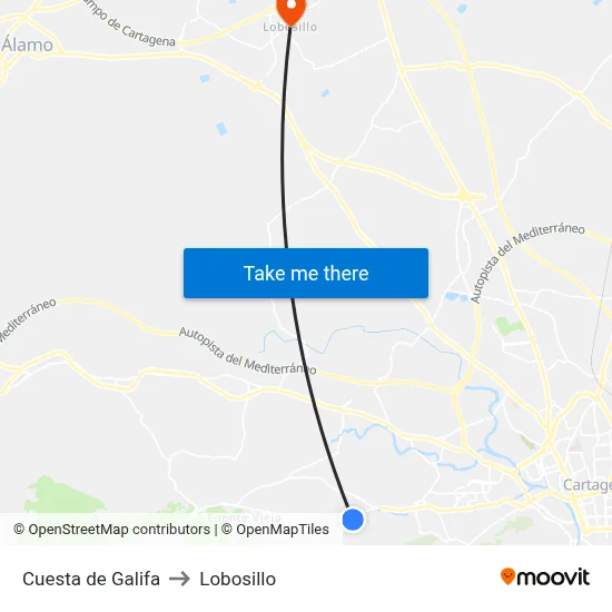 Cuesta de Galifa to Lobosillo map