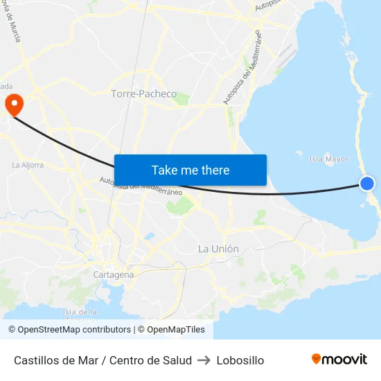 Castillos de Mar / Centro de Salud to Lobosillo map