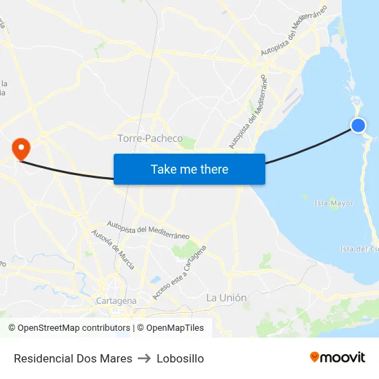 Residencial Dos Mares to Lobosillo map