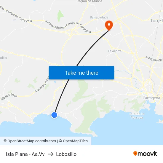 Isla Plana - Aa.Vv. to Lobosillo map