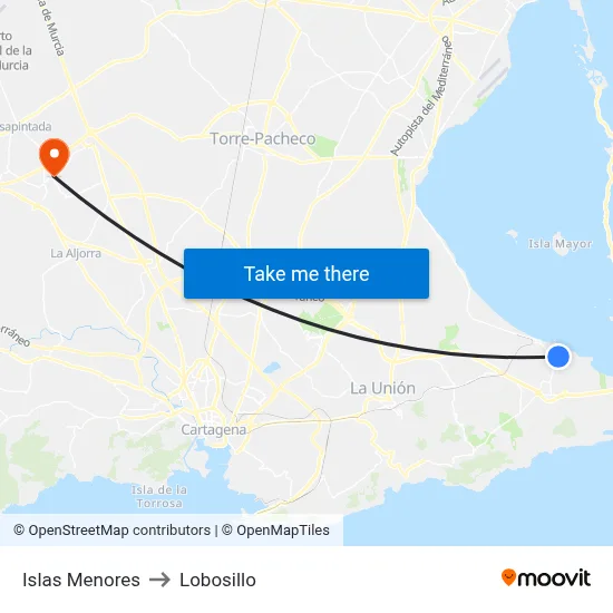 Islas Menores to Lobosillo map