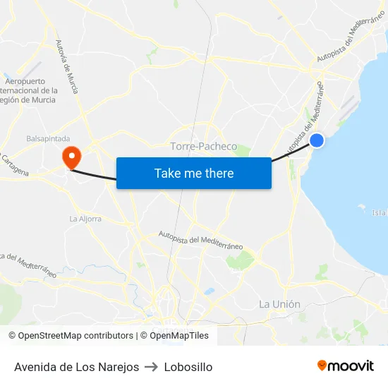 Avenida de Los Narejos to Lobosillo map