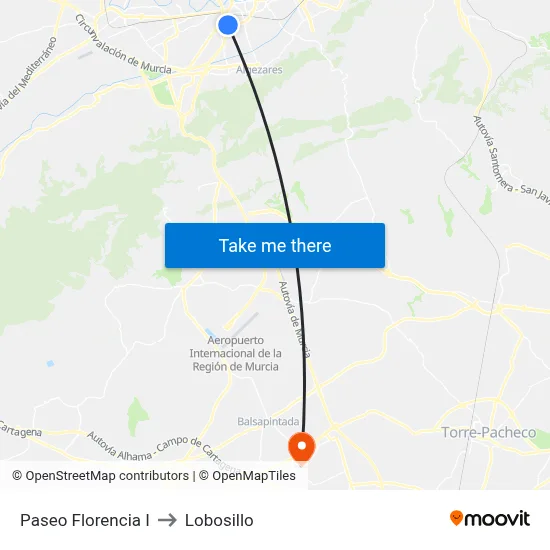 Paseo Florencia I to Lobosillo map