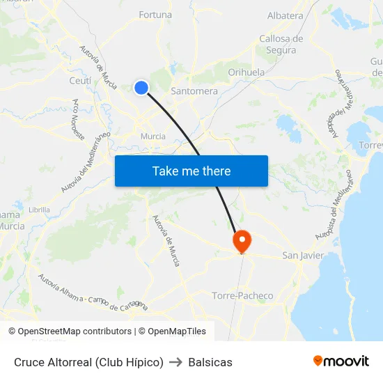 Cruce Altorreal (Club Hípico) to Balsicas map